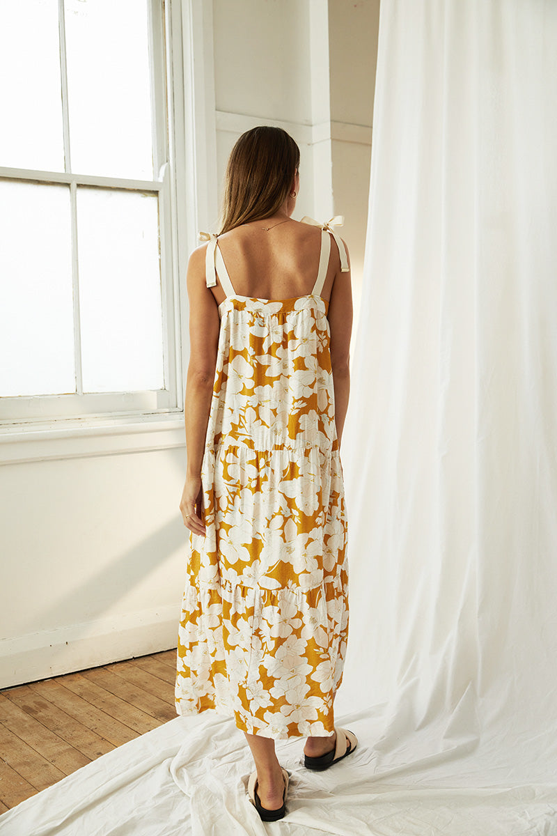 MON RENN MAGNOLIA MIDI DRESS