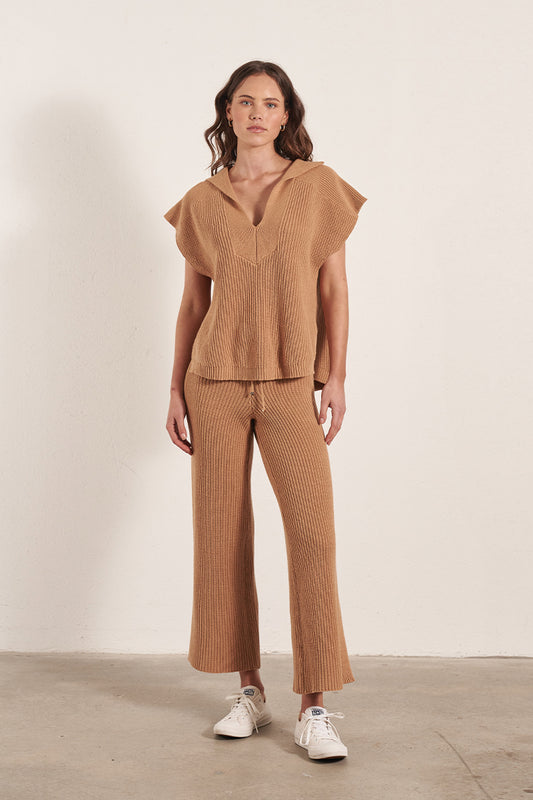 Mon Renn women's Clothing Sydney Lennon Knit Top Brown