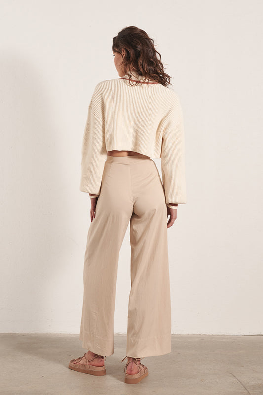 Mon Renn women's Clothing Sydney Pacific knit cardigan cream