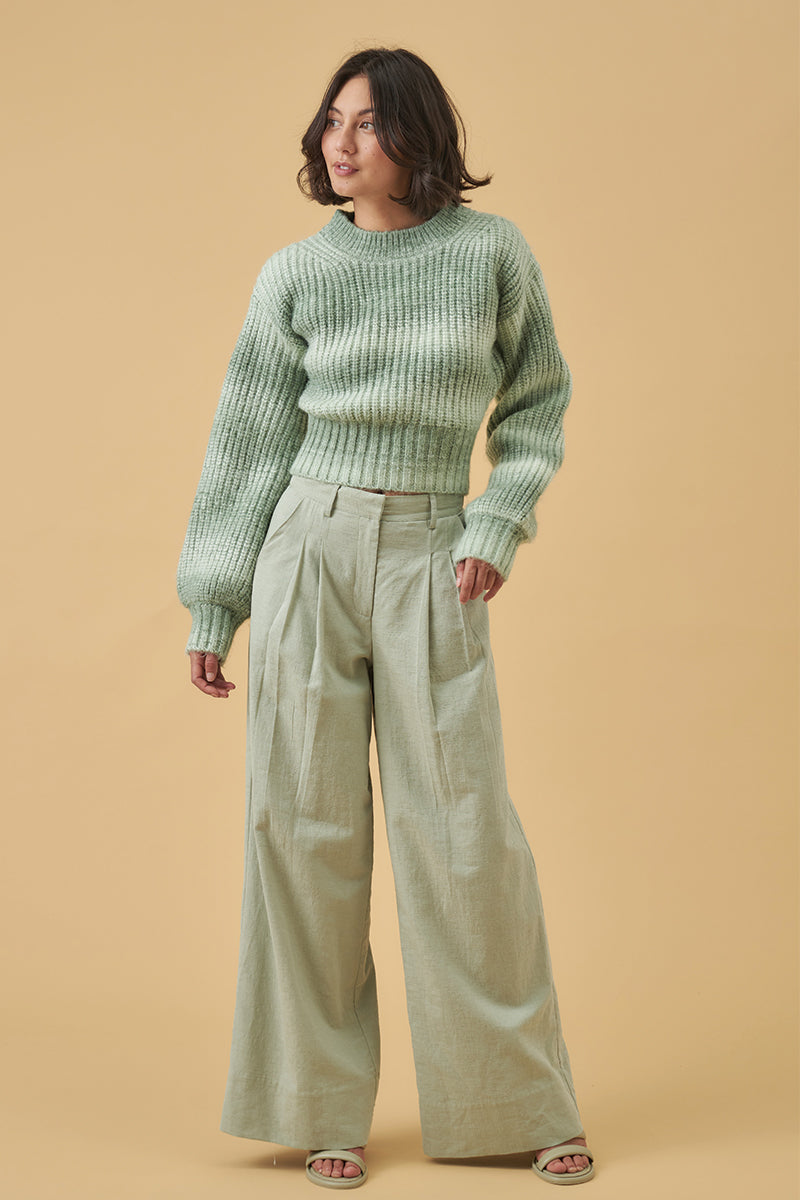 SOVERE AURA KNIT JUMPER - SAGE OMBRE