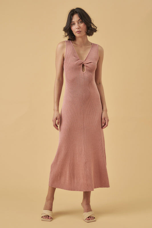 Mon Renn women's Clothing Sydney Thrive knit dress Pink