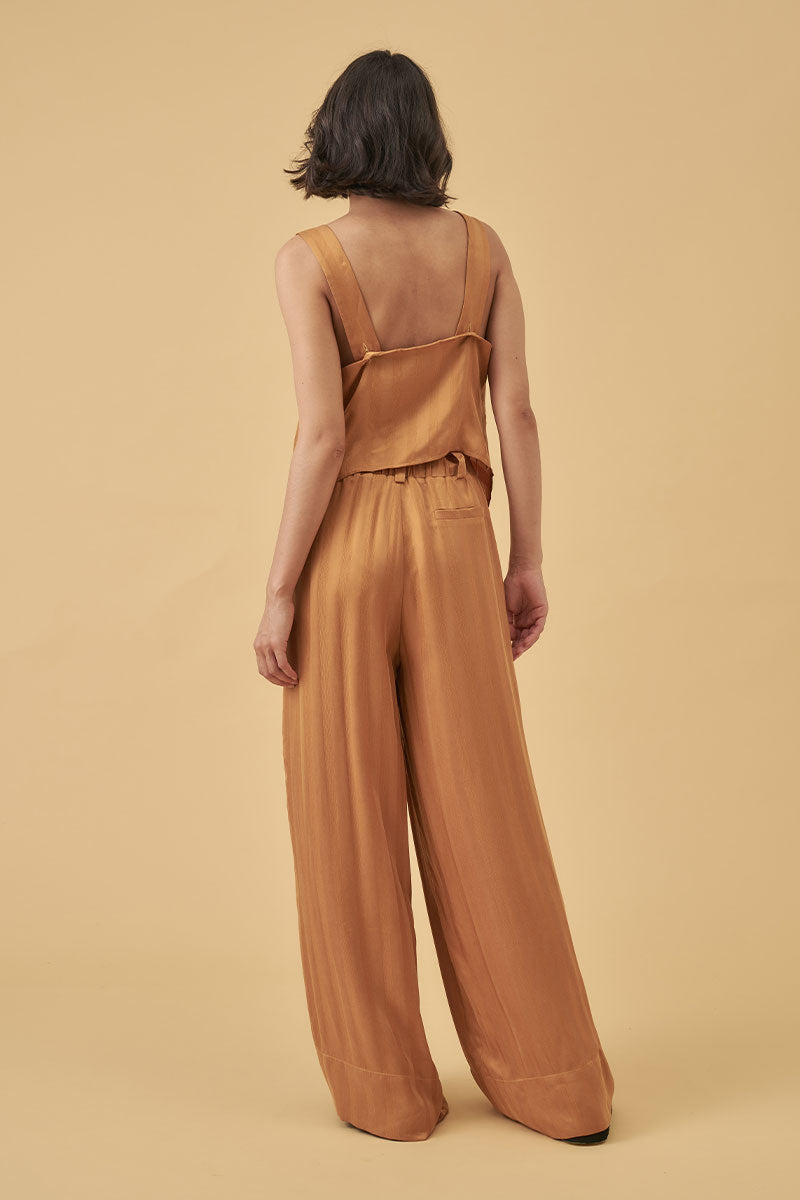 Sovere Studio women's Clothing Sydney eternal bias cut top golden