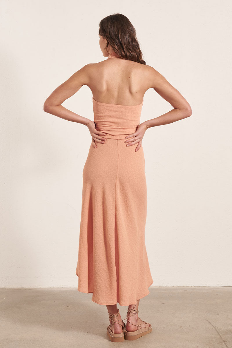 Monrenn women's Clothing Sydney Peach Midi Skirt