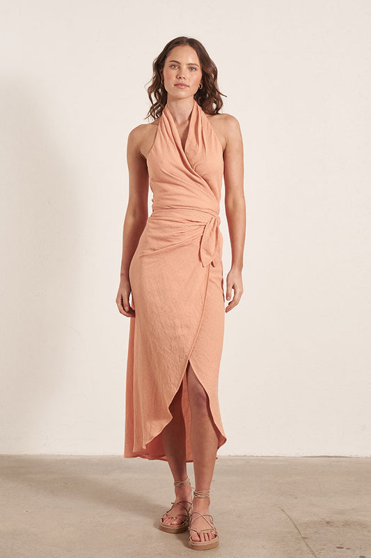 Monrenn women's Clothing Sydney Peach Midi Skirt